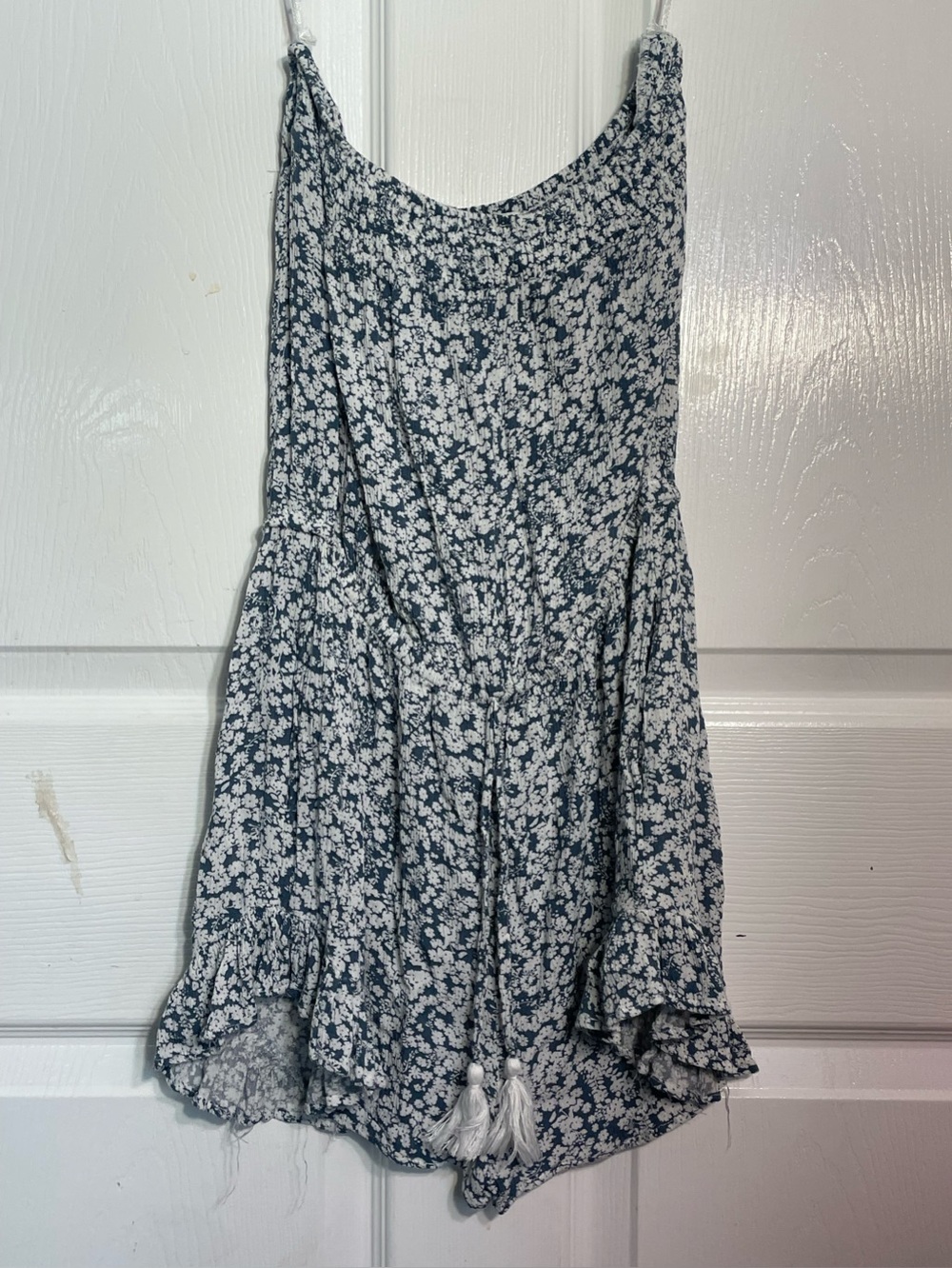 Blue Floral Kiwi + Punch Romper